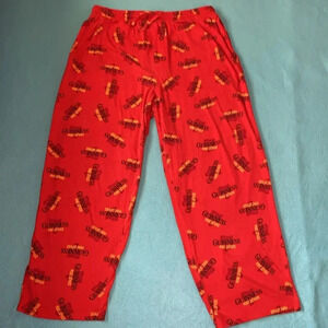 GUINNESS fleece pajama pants 2 pockets elastic waistband drawstring size L 36-38